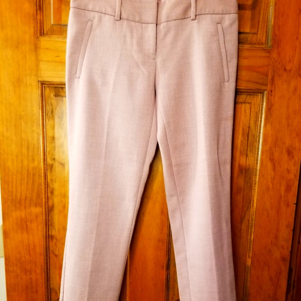 The Limited Pink/Grey Cropped Lined Dress Pants